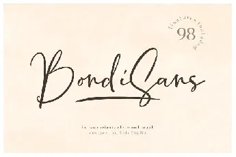 BondiSans Handwritten font