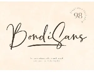 BondiSans Handwritten font