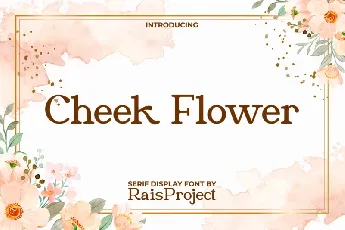 Cheek Flower font