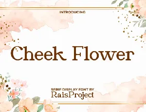 Cheek Flower font