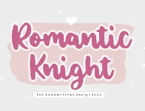 Romantic Knight font