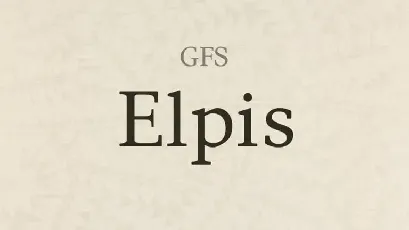 GFS Elpis Serif font