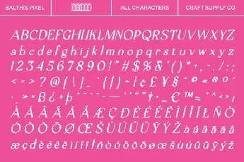 Balthis Pixel font