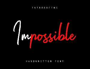 Impossible Script font