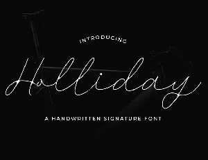 Holliday - Demo font