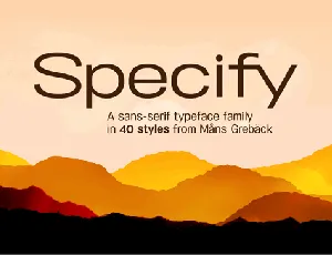 Specify Family font