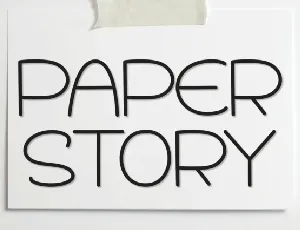 Paper Story Display font