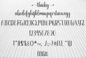 Thicky font