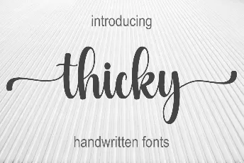 Thicky font