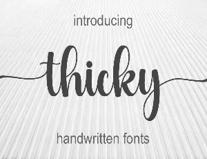 Thicky font
