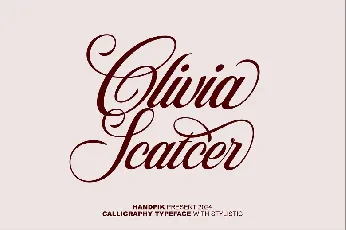 Olivia Scater font