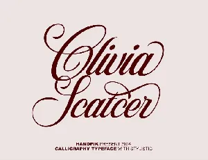 Olivia Scater font