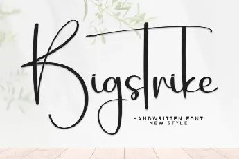 Bigstrike Calligraphy font