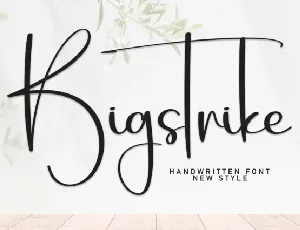 Bigstrike Calligraphy font