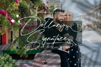 Dellany Signature font