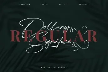 Dellany Signature font