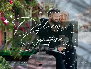 Dellany Signature font