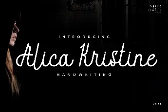 Alica Kristine Bold Slant font