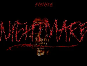 NIGHTMARE BRUSH font