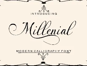 Millenial Script font