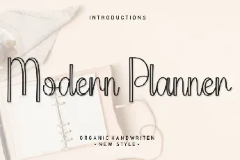 Modern Planner Script font