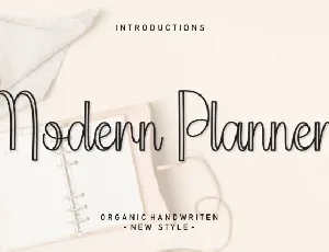 Modern Planner Script font