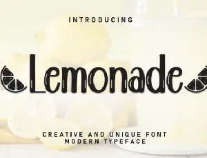 Lemonade Display font