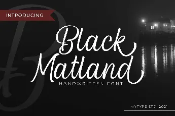 Blcak Matland font