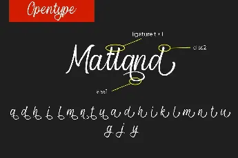 Blcak Matland font