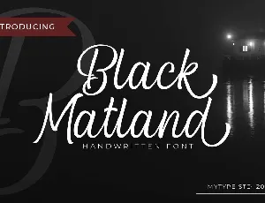 Blcak Matland font