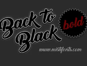 Back to Black Bold font
