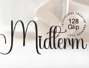 Midterm Script font