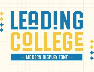 Leading College font