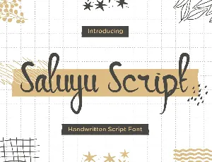 Saluyu Script Free Trial font