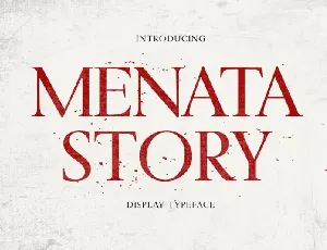 Menata Story font