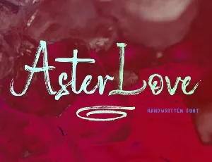 Aster Love Brush font