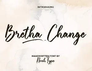 Bretha Change Demo font