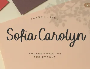 Sofia Carolyn font