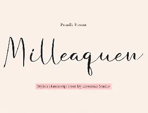 Milleaqueen font