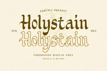 Holy Stain font