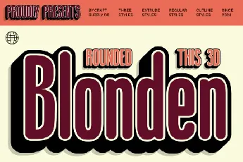 Blonden Rounded 3D font