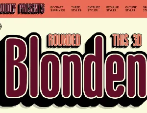 Blonden Rounded 3D font