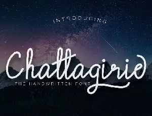 Chattagirie Handwritten font