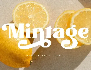 Mintage font