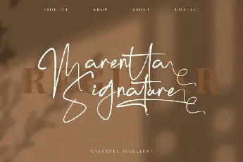 Marentta Signature font