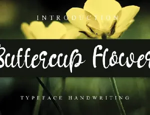 Buttercup Flower font