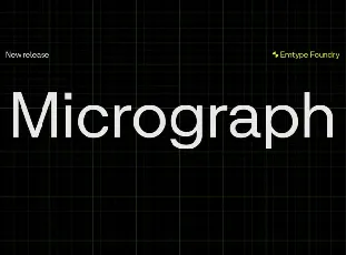 Micrograph Family font