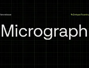 Micrograph Family font