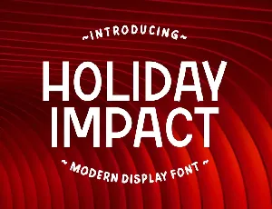 Holiday Impact font