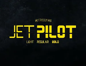 Jet Pilot font